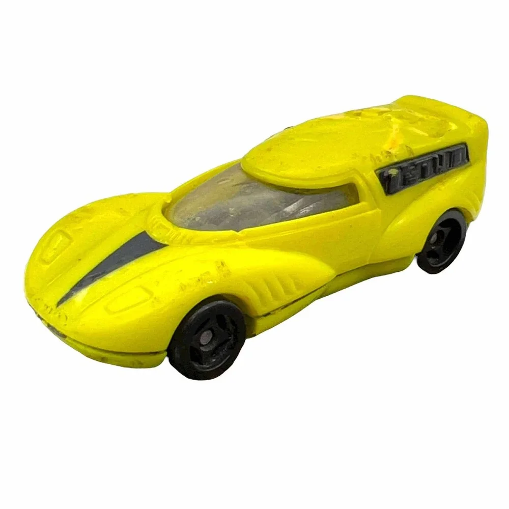 Hot Wheels 1991 Mattel Yellow Futuristic Race Car Diecast Vintage VT ID‎ China